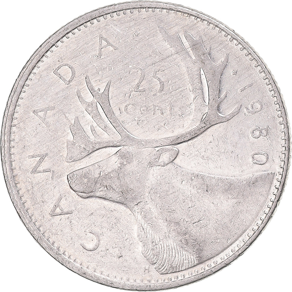 Moneta, Canada, 25 Cents, 1980