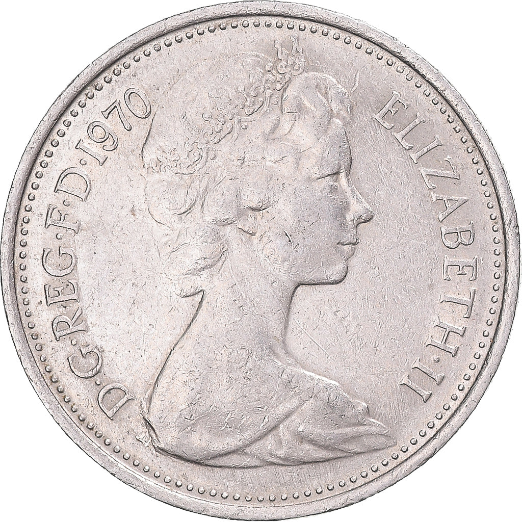 Coin, Great Britain, 5 New Pence, 1970