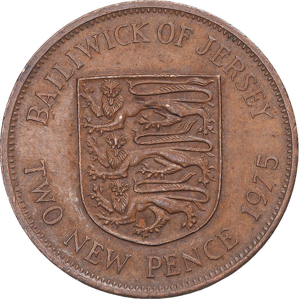 Münze, Jersey, 2 New Pence, 1975
