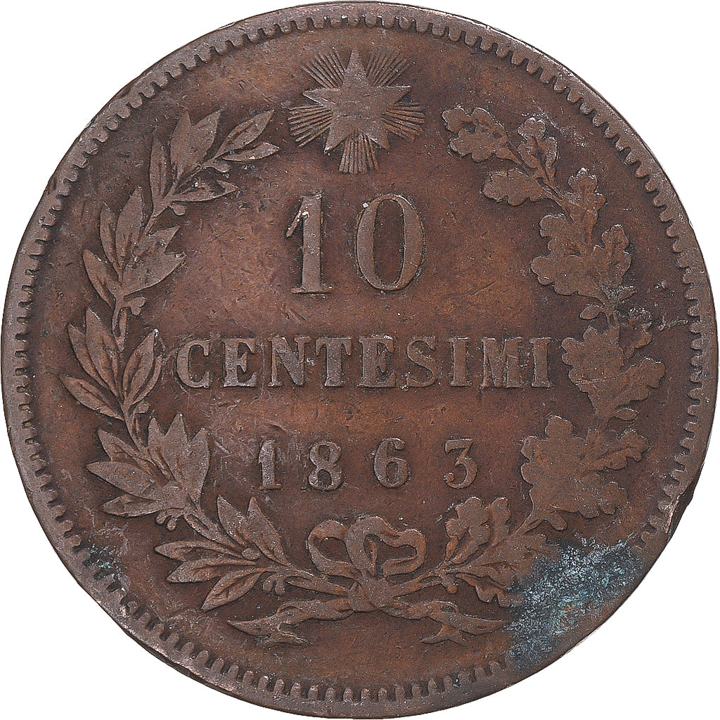 Münze, Italien, 10 Centesimi, 1863
