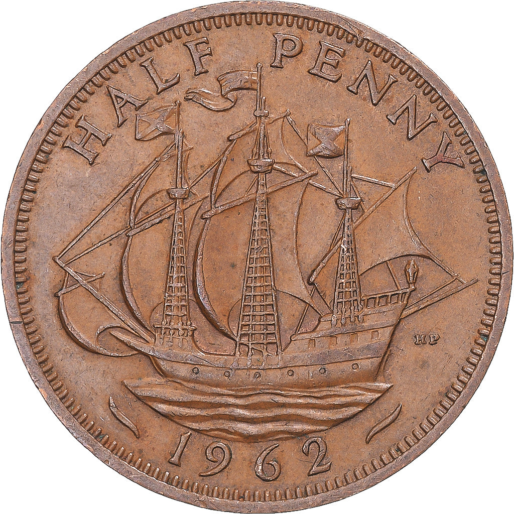 Monnaie, Grande-Bretagne, 1/2 Penny, 1962