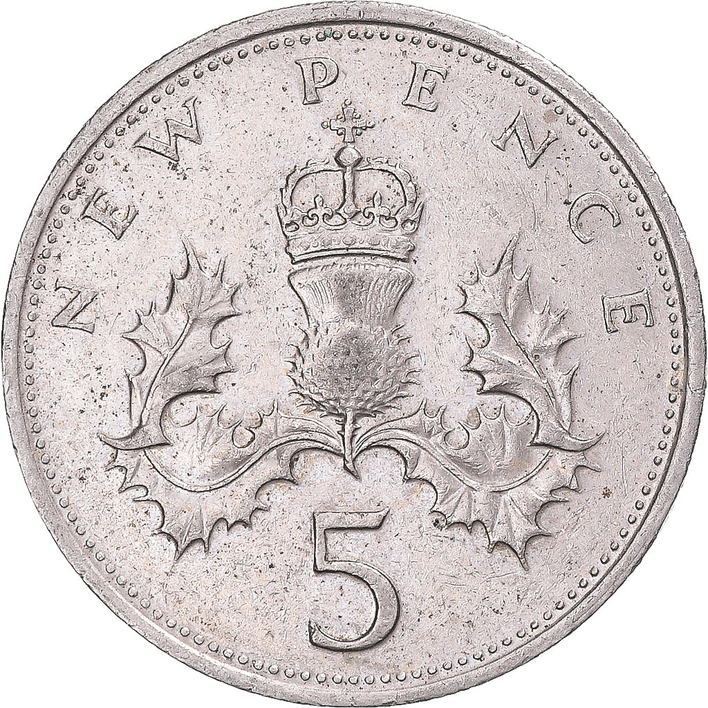 Moneda, Gran Bretaña, 5 New Pence, 1978