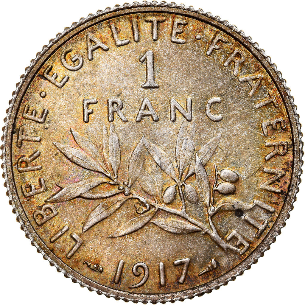 Münze, Frankreich, Semeuse, Franc, 1917, Paris, VZ+, Silber, KM:844.1