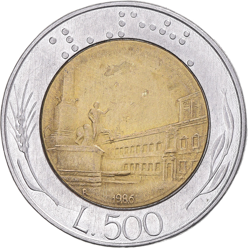 Münze, Italien, 500 Lire, 1986