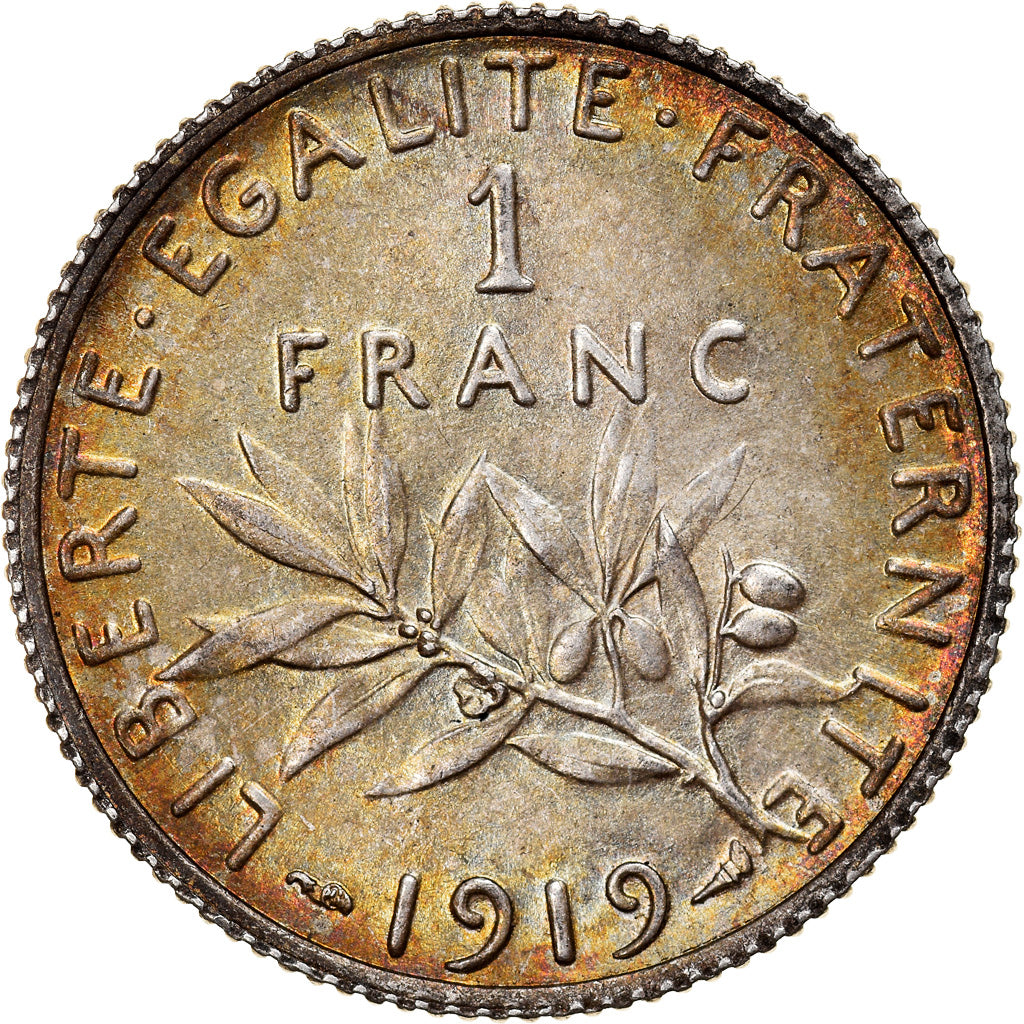 Monnaie, France, Semeuse, Franc, 1919, Paris, SUP+, Argent, Gadoury:467