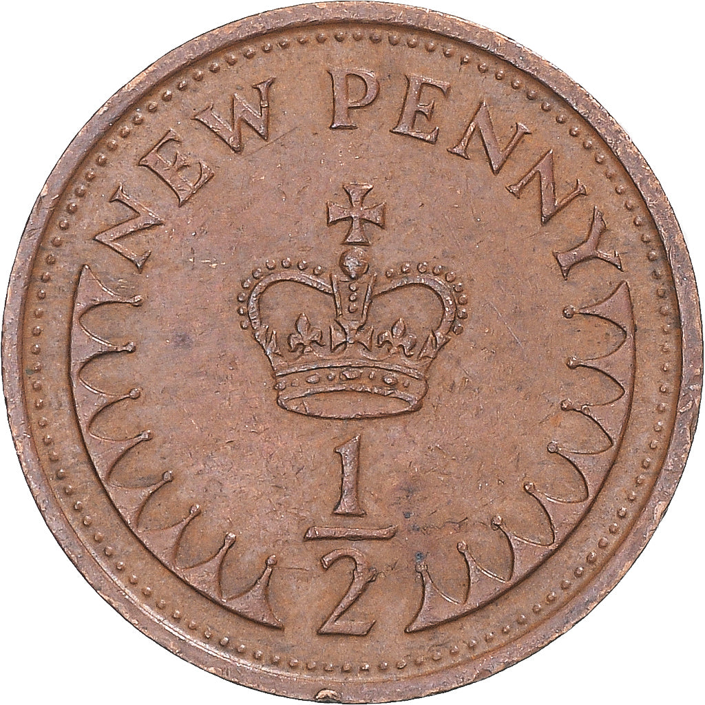 Moneta, Wielka Brytania, 1/2 New Penny, 1973