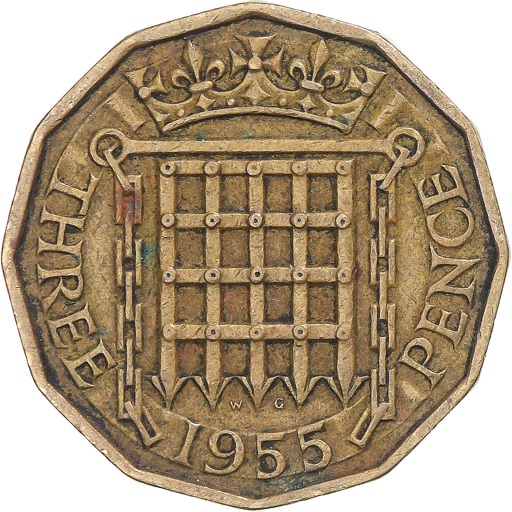 Moneta, Gran Bretagna, 3 Pence, 1955