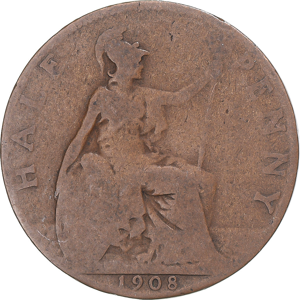 Monnaie, Grande-Bretagne, 1/2 Penny, 1908