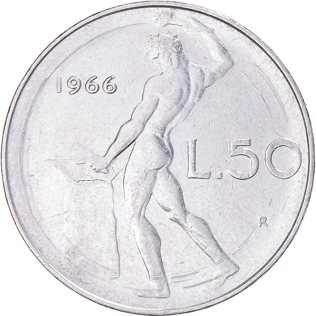 Moneda, Italia, 50 Lire, 1966
