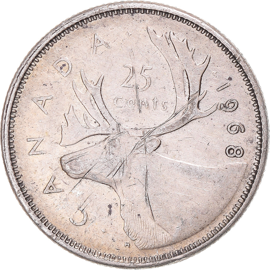 Moneta, Canada, 25 Cents, 1968