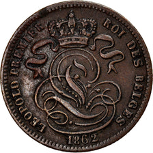Coin, Belgium, Leopold I, Centime, 1862, Brussels, EF(40-45), Copper, KM:1.2
