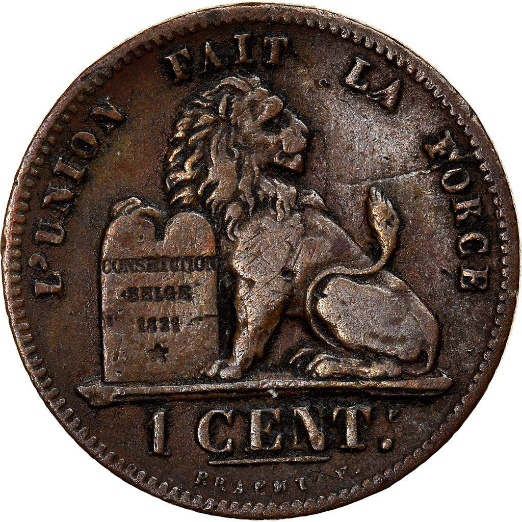 Coin, Belgium, Leopold I, Centime, 1862, Brussels, EF(40-45), Copper, KM:1.2