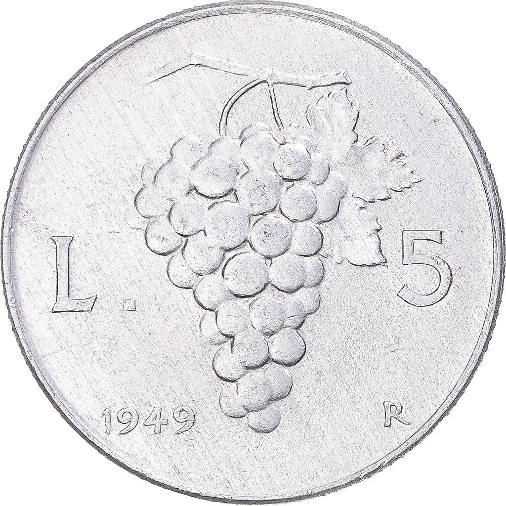 Moneta, Włochy, 5 Lire, 1949