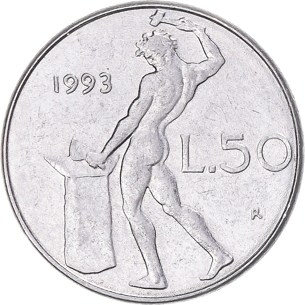 Moneda, Italia, 50 Lire, 1993
