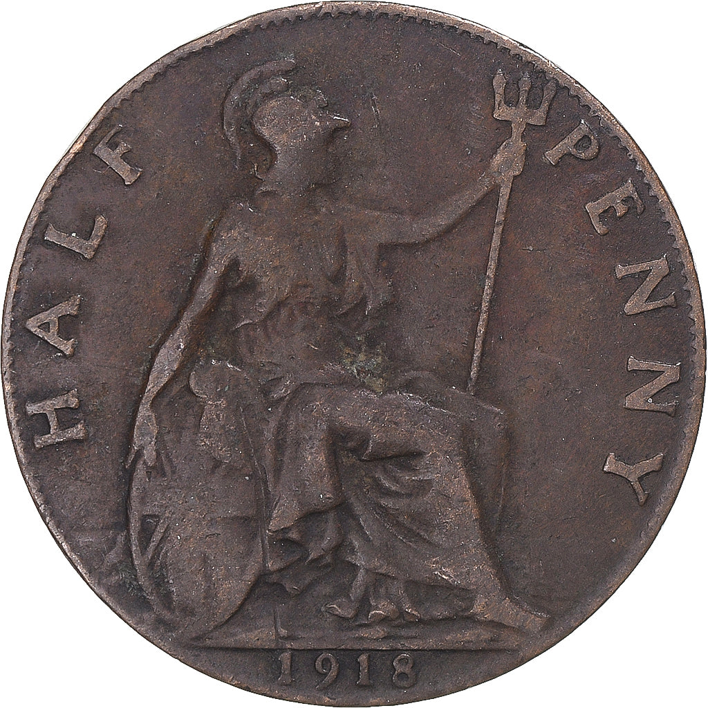 Monnaie, Grande-Bretagne, 1/2 Penny, 1918