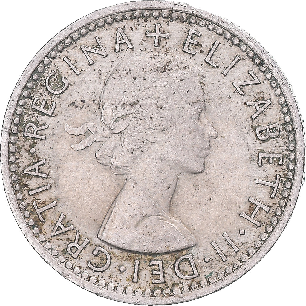 Coin, Great Britain, 6 Pence, 1954