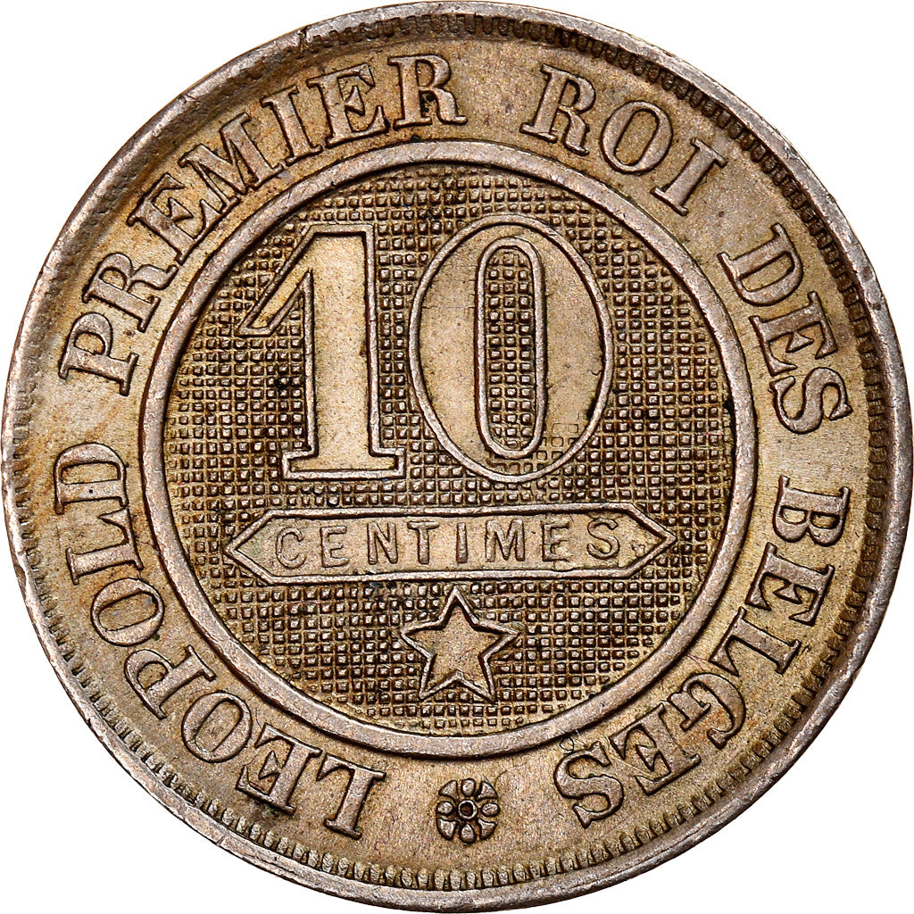 Coin, Belgium, Leopold I, 10 Centimes, 1863, Brussels, EF(40-45), Copper-nickel