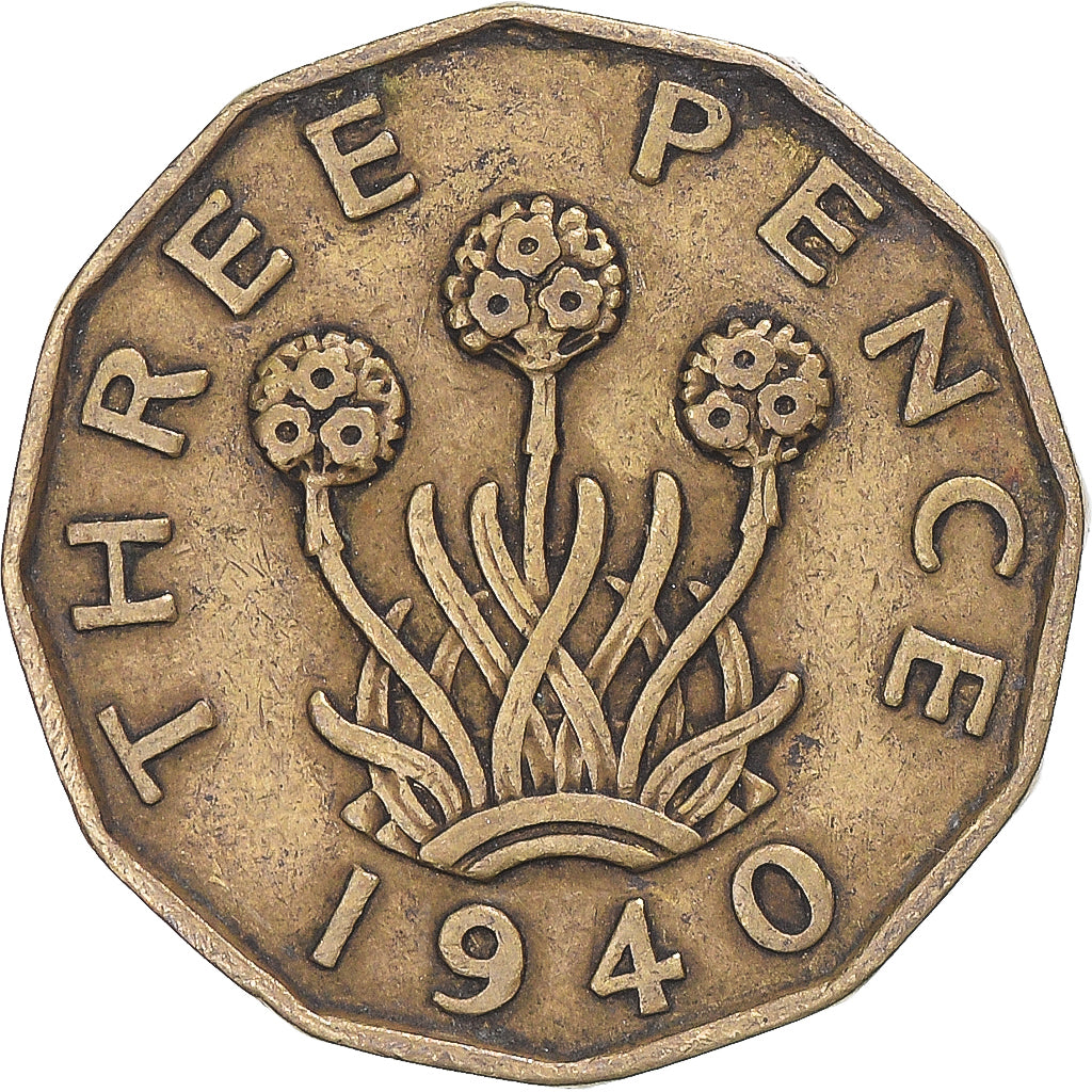 Monnaie, Grande-Bretagne, 3 Pence, 1940