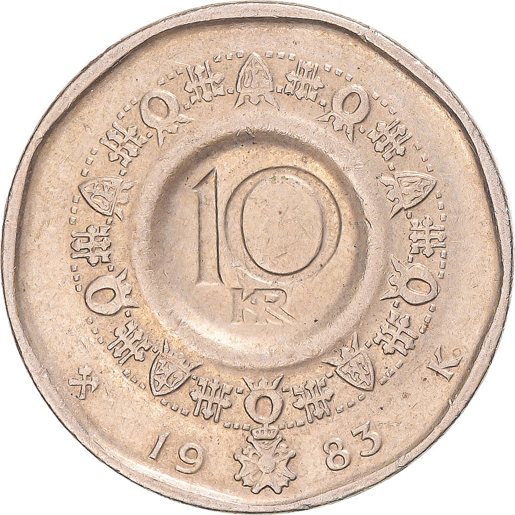 Munten, Noorwegen, 10 Kroner, 1983