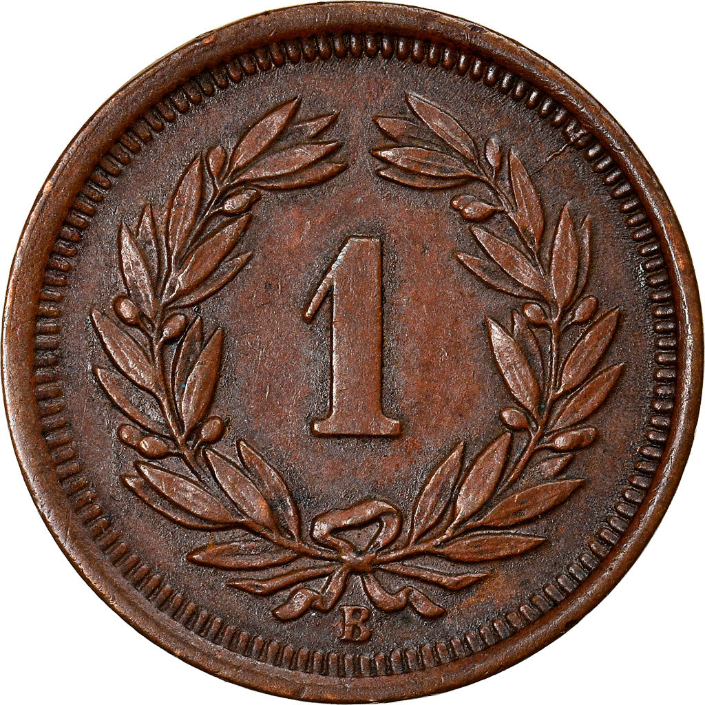 Coin, Switzerland, Rappen, 1882, Bern, EF(40-45), Bronze, KM:3.1