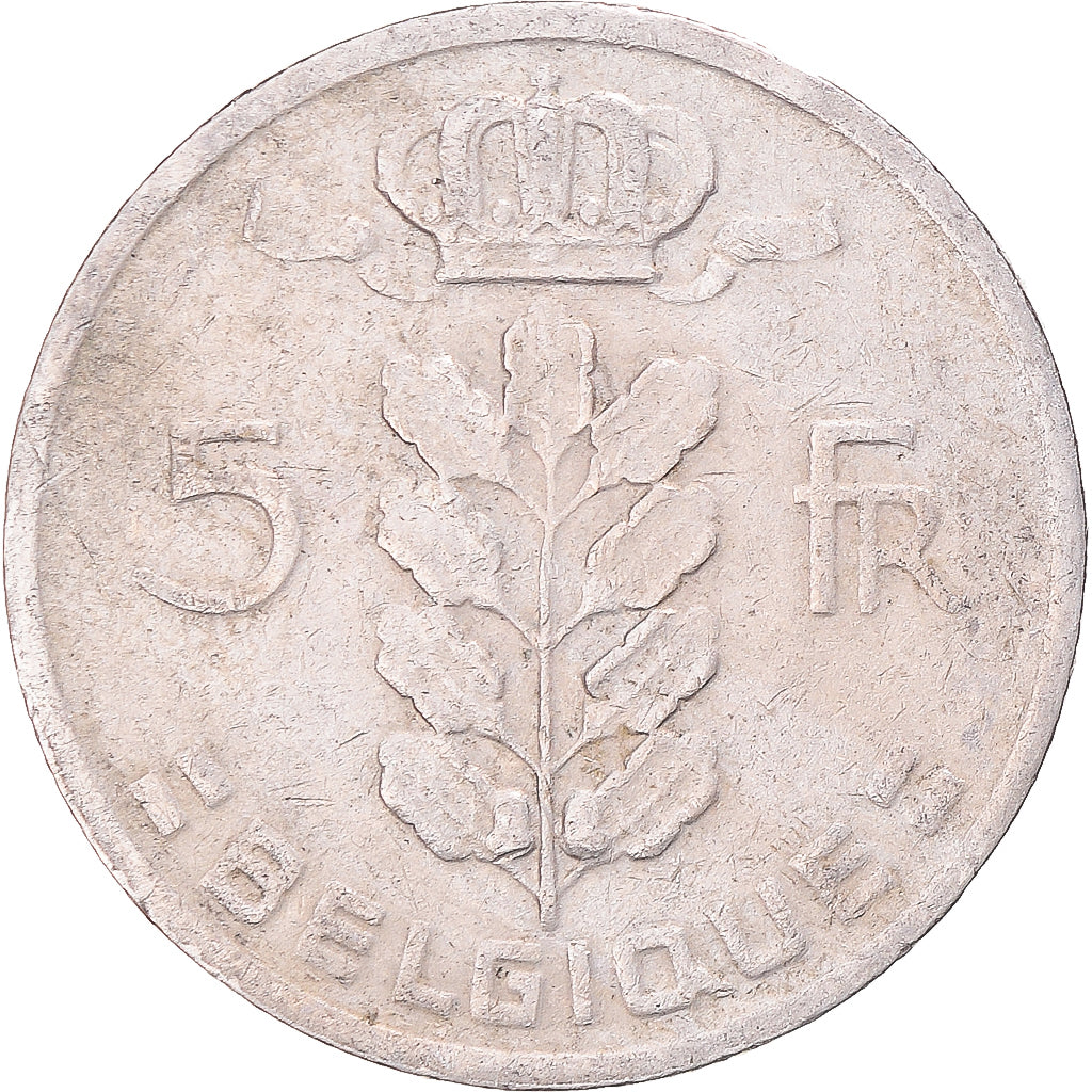 Moeda, Bélgica, 5 Francs, 5 Frank, 1967