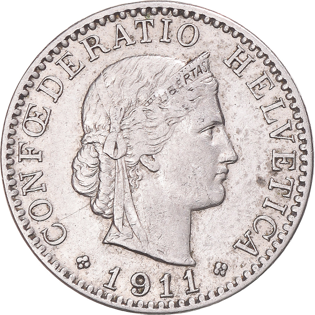 Moneda, Suiza, 20 Rappen, 1911