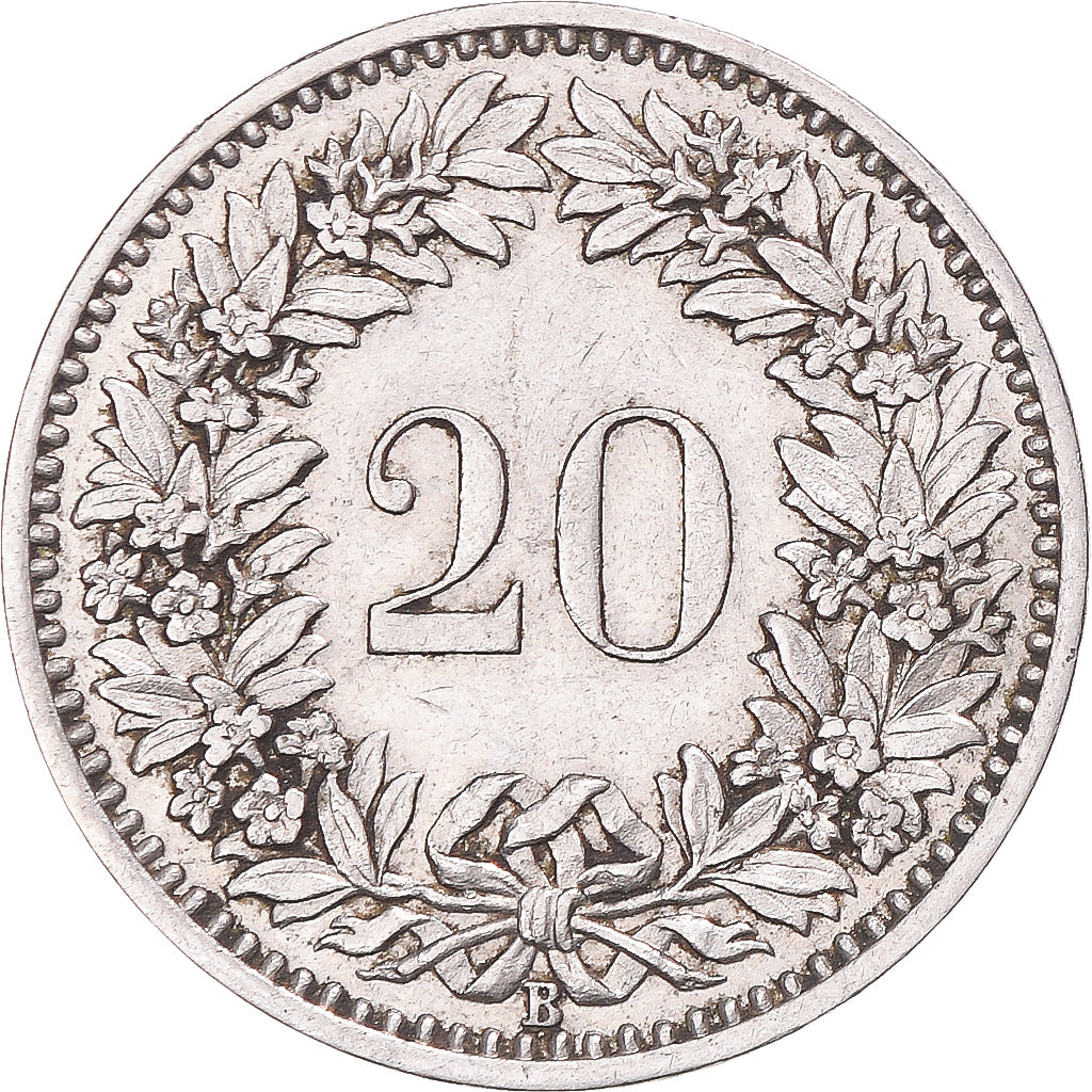 Moneda, Suiza, 20 Rappen, 1911