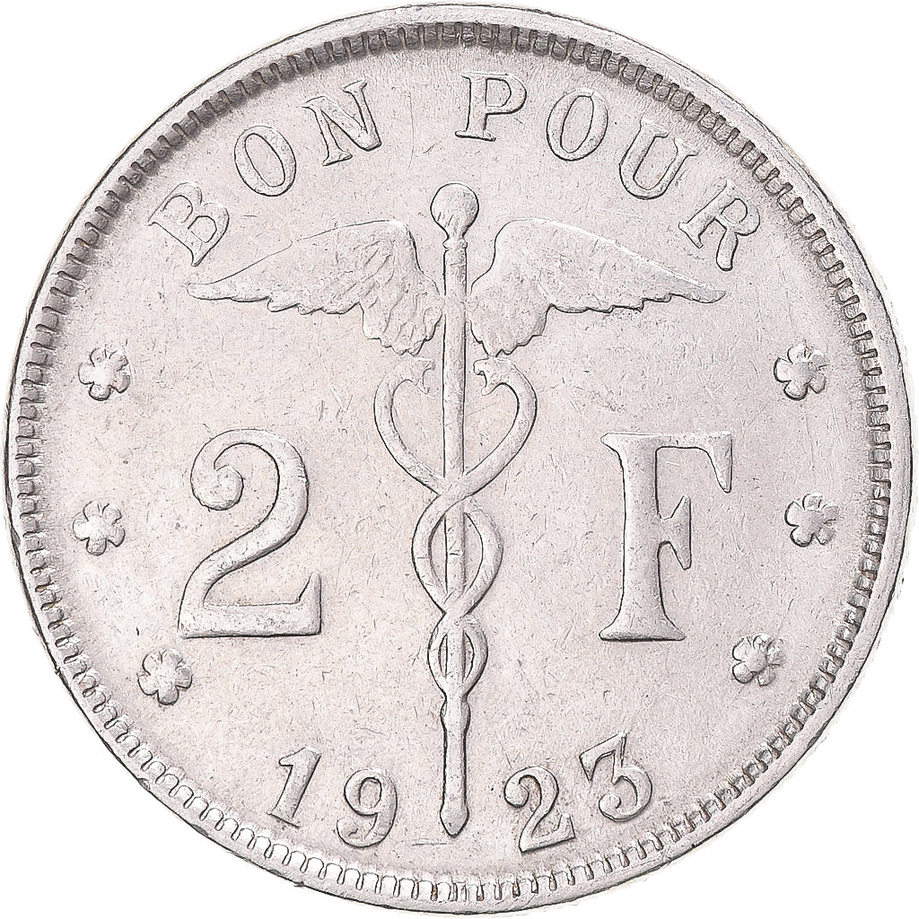 Monnaie, Belgique, 2 Francs, 2 Frank, 1923