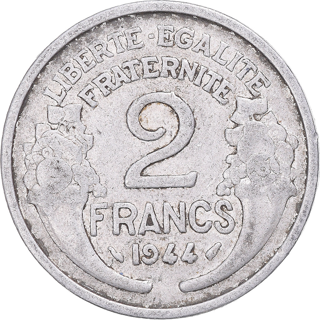 Munten, Frankrijk, 2 Francs, 1944