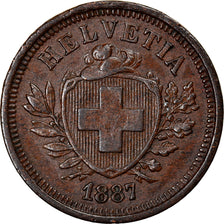 Coin, Switzerland, Rappen, 1887, Bern, EF(40-45), Bronze, KM:3.1