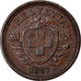 Coin, Switzerland, Rappen, 1887, Bern, EF(40-45), Bronze, KM:3.1