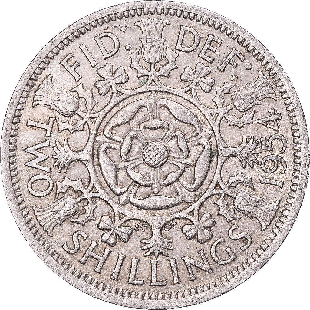 Coin, Great Britain, Florin, Two Shillings, 1954