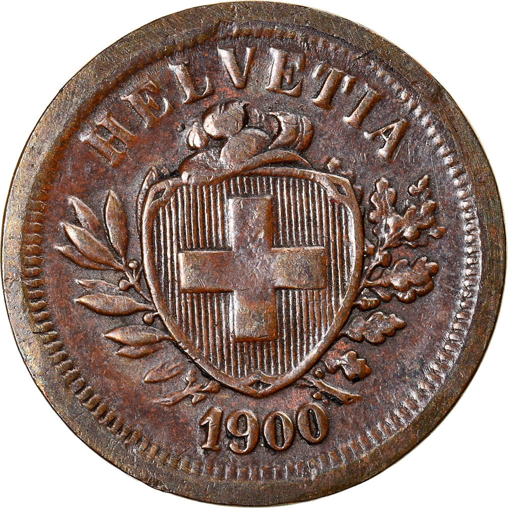 Coin, Switzerland, Rappen, 1900, Bern, EF(40-45), Bronze, KM:3.1