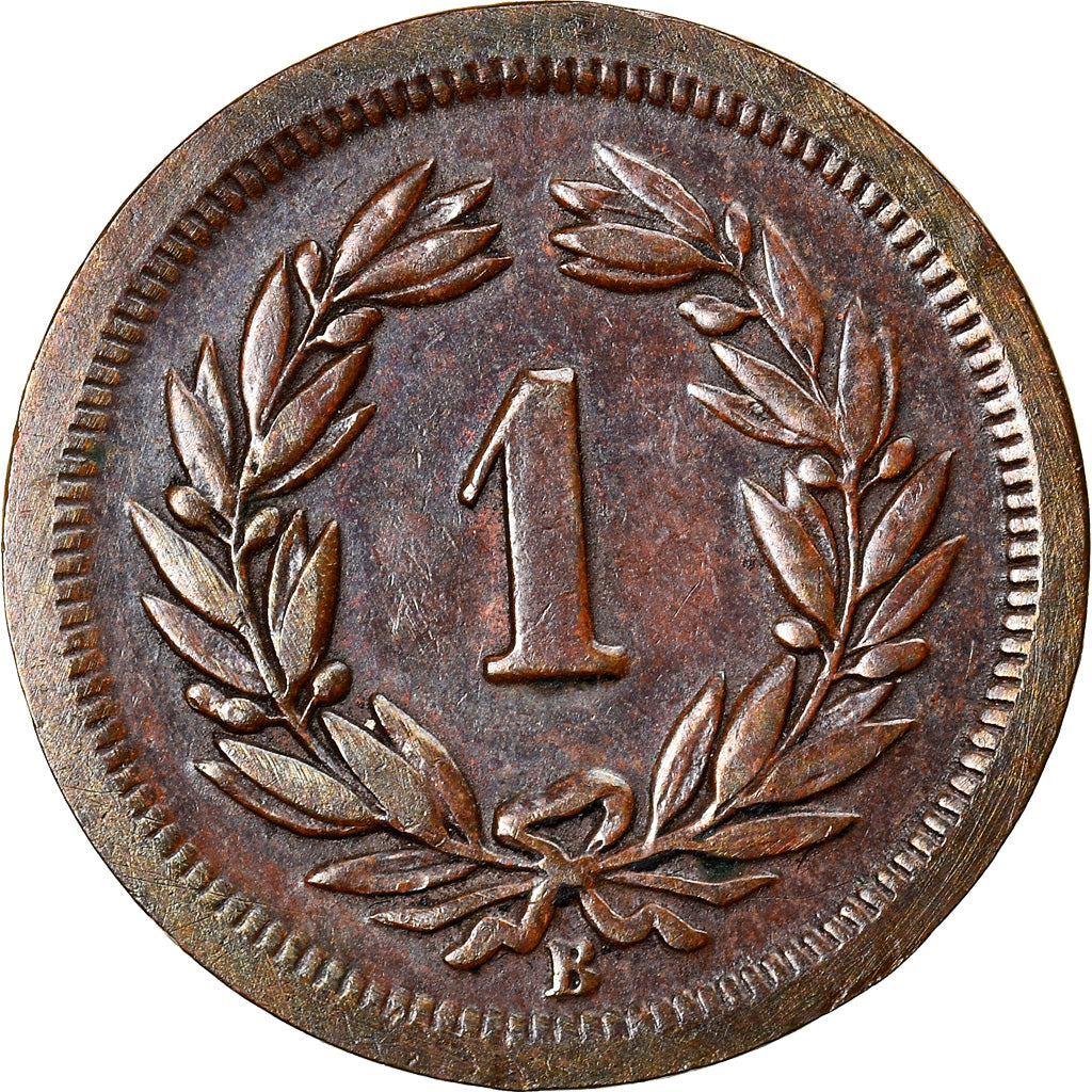 Coin, Switzerland, Rappen, 1900, Bern, EF(40-45), Bronze, KM:3.1