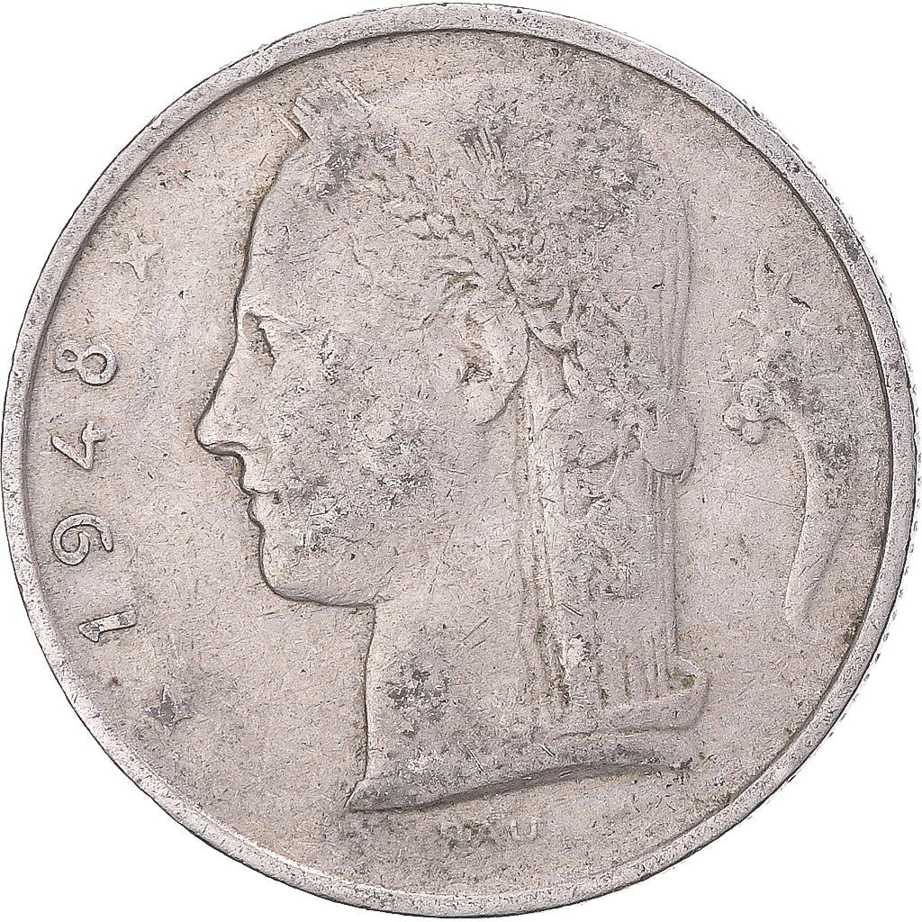 Munten, België, 5 Francs, 5 Frank, 1948