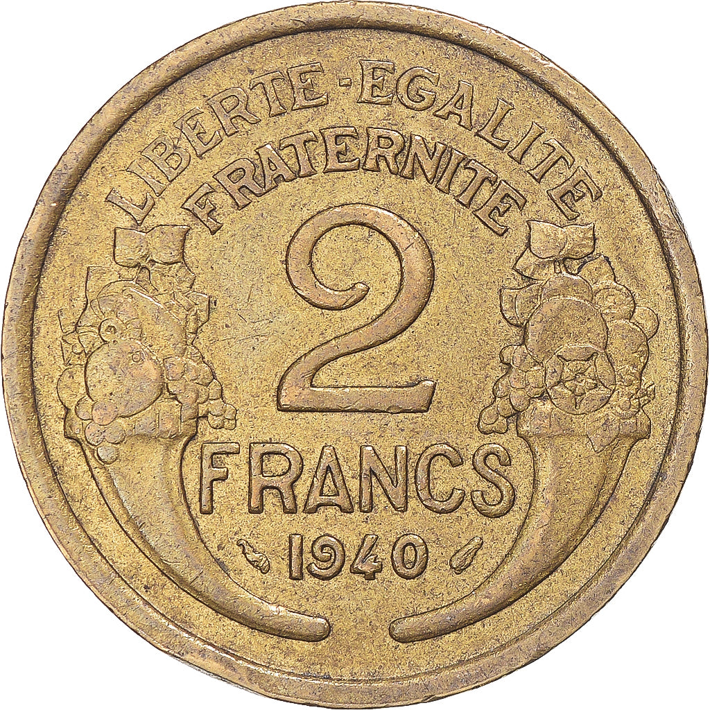 Munten, Frankrijk, 2 Francs, 1940