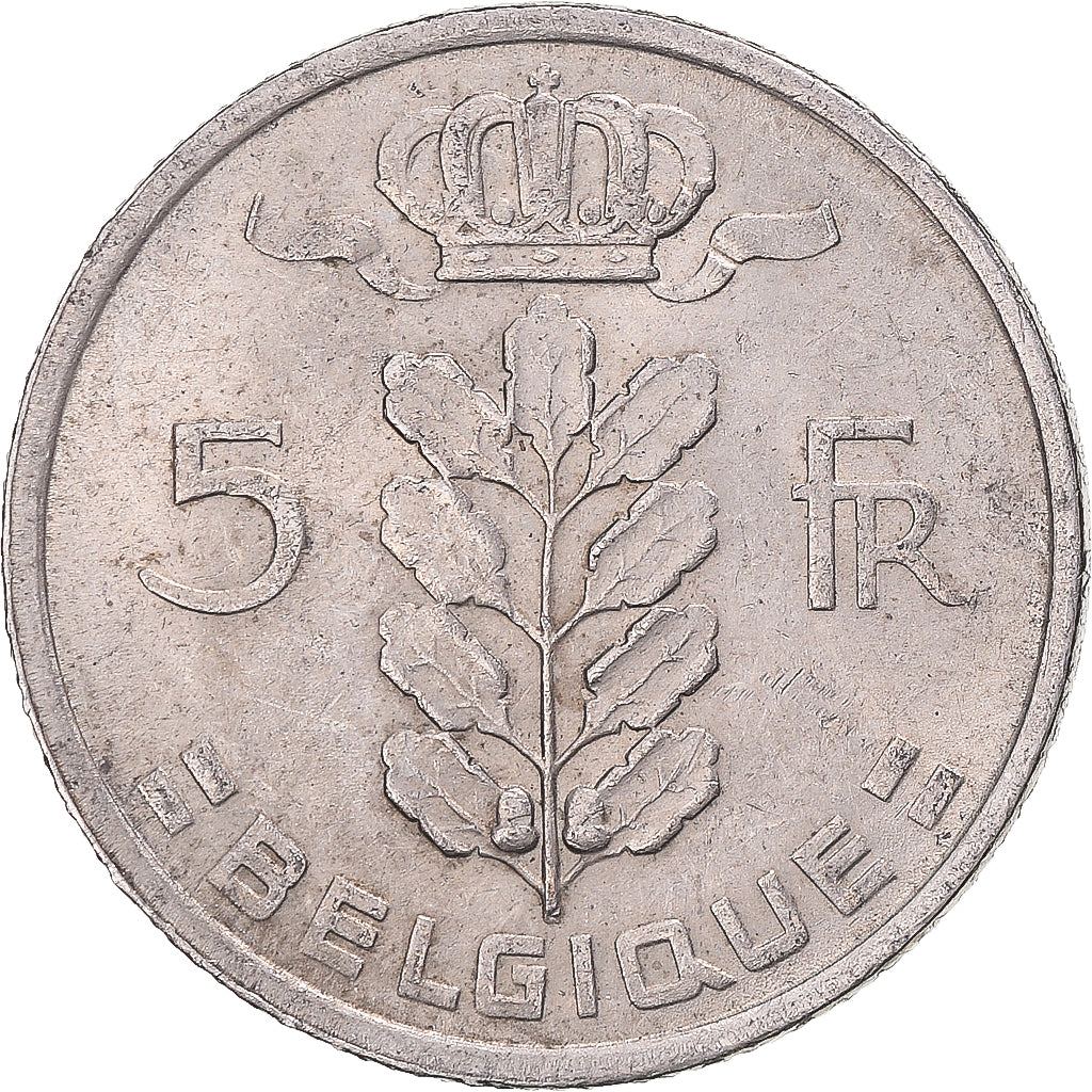 Moneta, Belgio, 5 Francs, 5 Frank, 1974