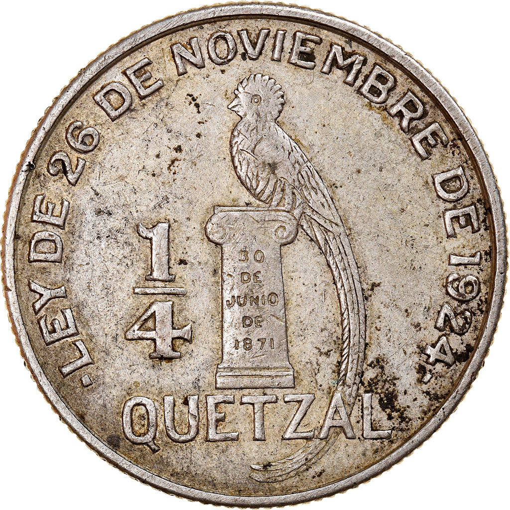 Monnaie, Guatemala, 1/4 Quetzal, 1948, TTB, Argent, KM:243.2