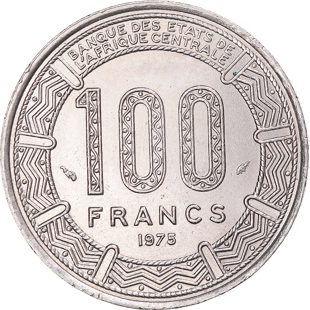 Moneta, Gabon, 100 Francs, 1975