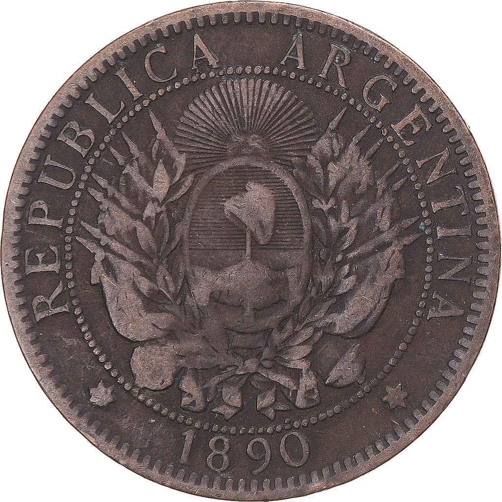 Coin, Argentina, 2 Centavos, 1890
