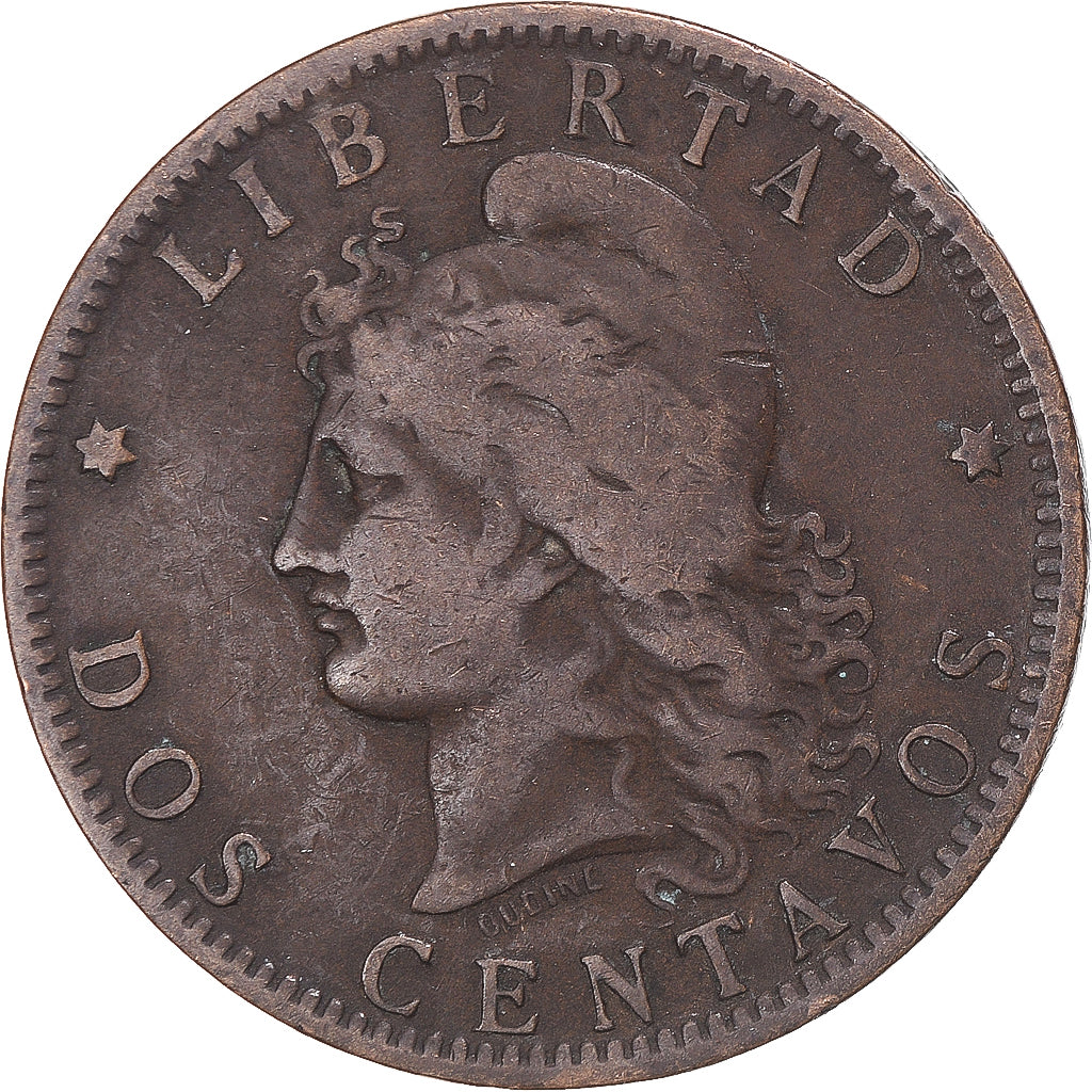 Coin, Argentina, 2 Centavos, 1890