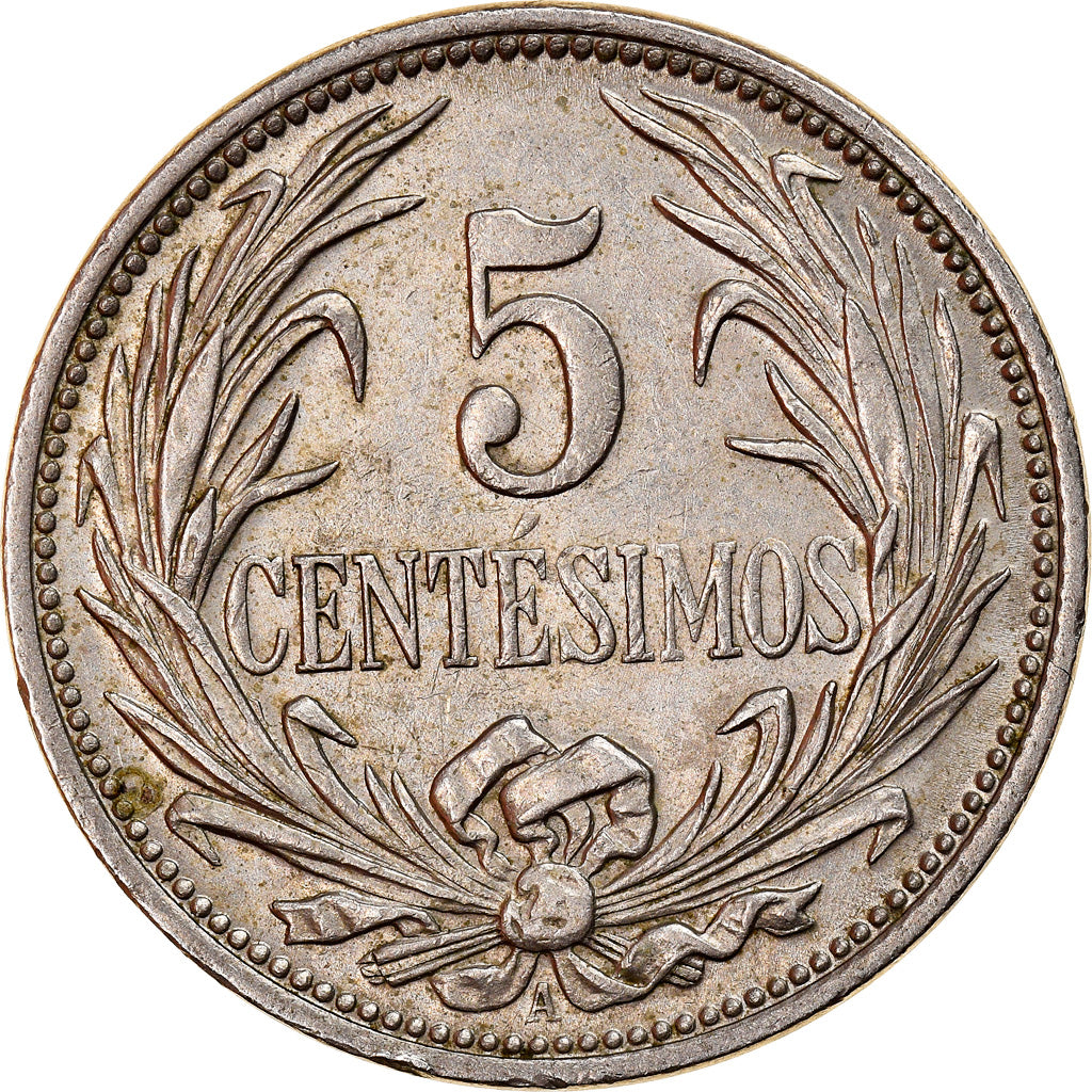 Coin, Uruguay, 5 Centesimos, 1936, Vienna, EF(40-45), Copper-nickel, KM:21