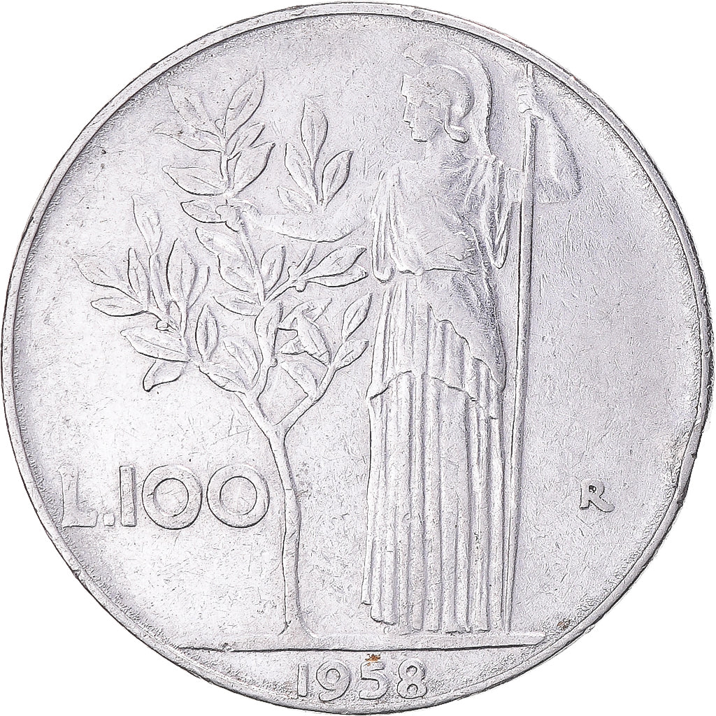 Moneta, Italia, 100 Lire, 1958