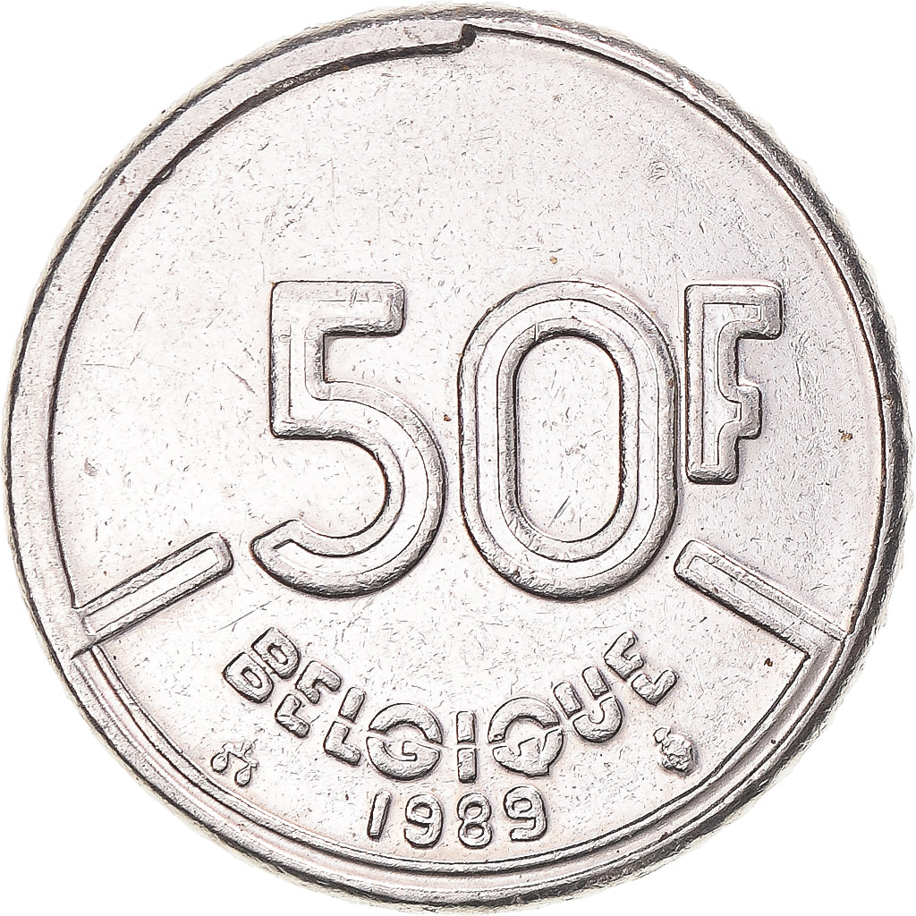 Moneda, Bélgica, 50 Francs, 50 Frank, 1989