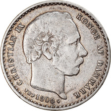Coin, Denmark, Christian IX, 25 Öre, 1905, Copenhagen, EF(40-45), Silver