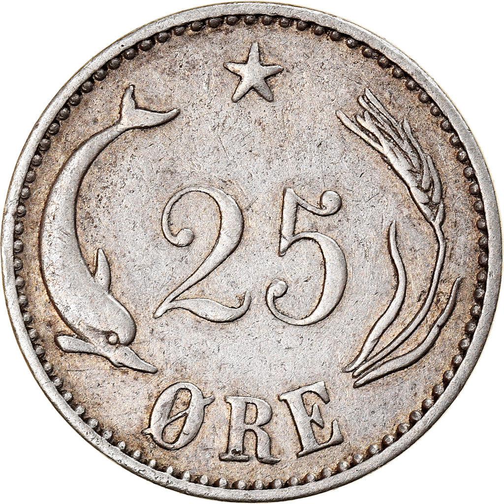 Coin, Denmark, Christian IX, 25 Öre, 1905, Copenhagen, EF(40-45), Silver