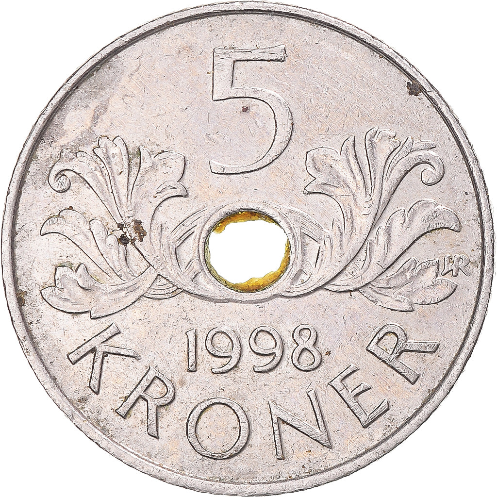 Munten, Noorwegen, 5 Kroner, 1998