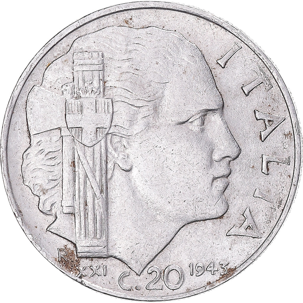 Moneta, Italia, 20 Centesimi, 1943