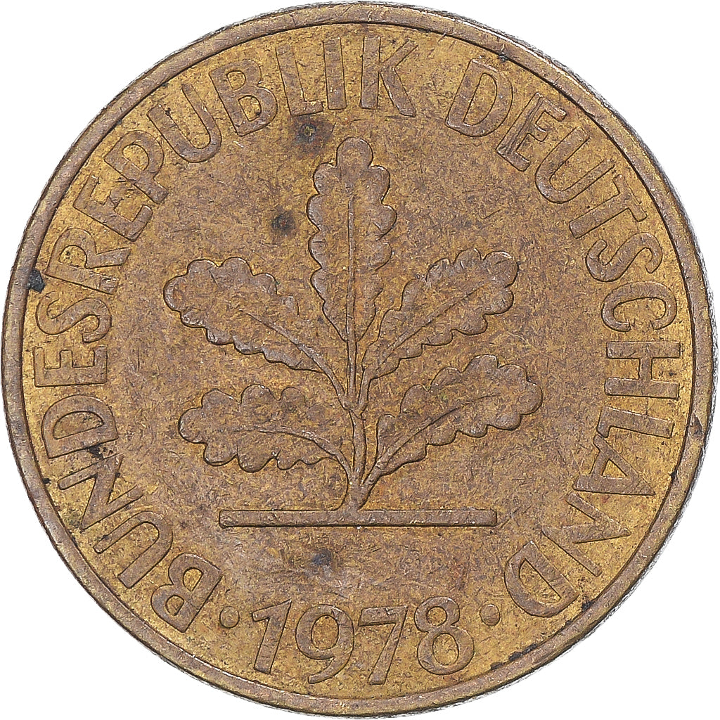 Coin, Germany, 10 Pfennig, 1978