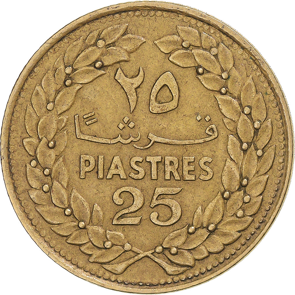 Moneta, Libano, 25 Piastres, 1970